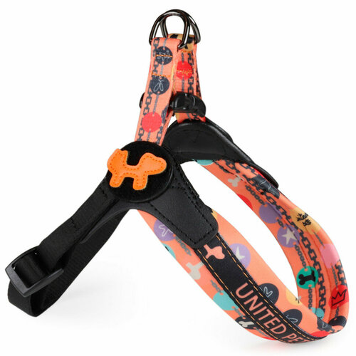 United Pets Complete me Forever шлейка для собак, 1,5 x 34-42 см, оранжевая с рисунком