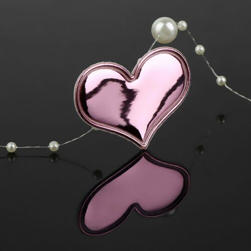 фото Аппликация «сердечко», 3,9 × 2,7 см, 10 шт, цвет розовый россия