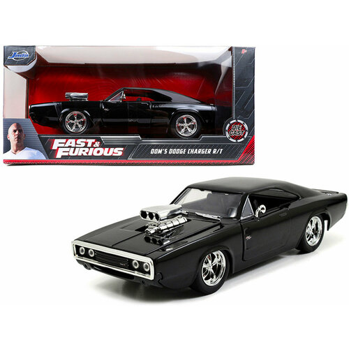 Машина Jada Fast and Furious 1:24 Dom's Dodge Charger R/T Black (Чёрный)