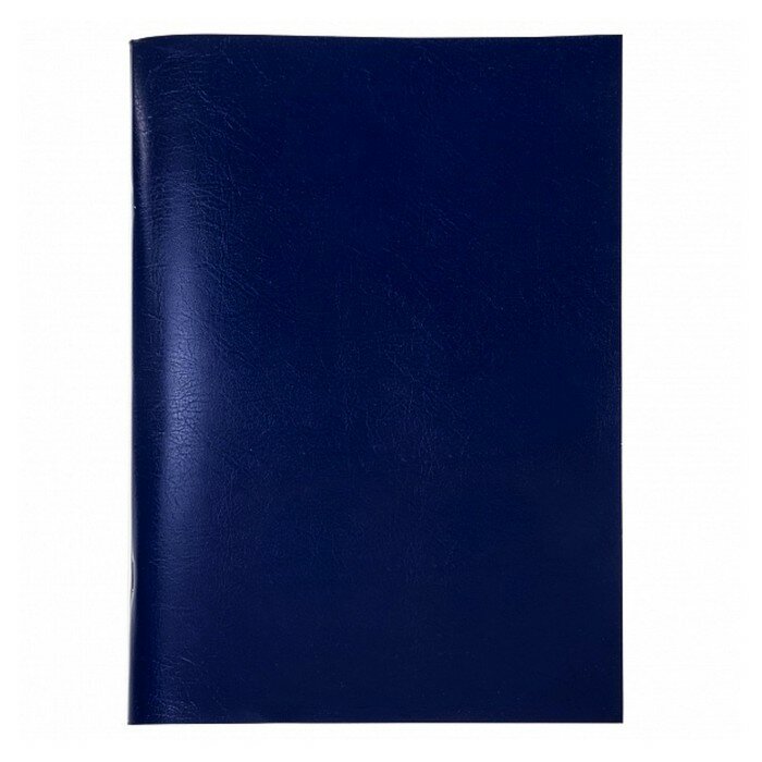 Тетрадь А4, 96 листов клетка Синий, обложка бумвинил, блок 60 г/м2