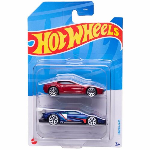 Набор машинок Hot Wheels упаковка из 2-х штук №18 - Mattel [FVN40/18] набор машинок mattel hot wheels подарочный набор из 5 машинок 18