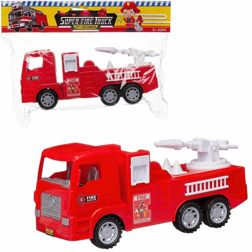 пожарный автомобиль junfa toys пожарная машина wc 13889 красный Машинка Junfa Строительная техника Пожарная машина с водяной пушкой WC-13889/сводянойпушкой