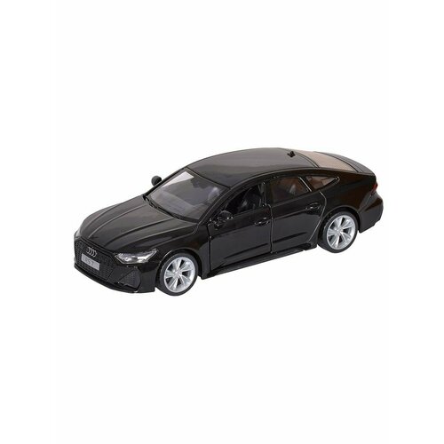 масштабная модель audi a4 cabrio черный Модель машины AUDI RS7, 14 см, световые и звуковые эффекты, инерция, черный, 1 шт.