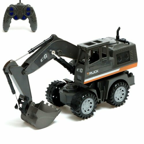 Трактор радиоуправляемый «Экскаватор», работает от аккумулятора, световые эффекты зеленый, зелeный