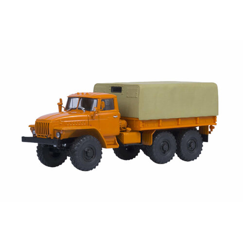 Uralsky truck 4320 onboard with tent orange (ussr russian) | уральский грузовик 4320 бортовой с тентом (оранжевый) uralsky truck 43202 6x6 on board wooden platform type o 47a ussr russian уральский грузовик 43202 6x6 бортовой деревянная платформа покрышки о 47а