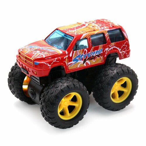 Funky toys Джип с желтыми колесами Die-cast инерционный, красный FТ8485-2