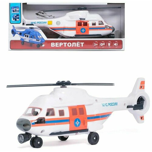 Вертолет Play Smart МЧС с лебедкой, звуком и светом, 9715A сборная модель вертолета mi 24d 05812 1 48
