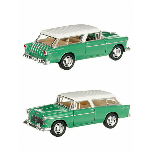 Металлическая машинка Kinsmart 1:40 «1955 Chevy Nomad» инерционная, зелёная KT5331D-1