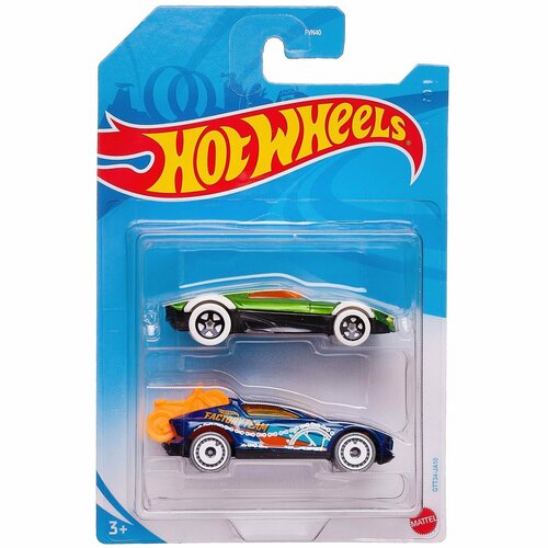 Набор машинок Mattel Hot Wheels упаковка из 2-х штук №13 - Mattel [FVN40/13] набор машин mattel hot wheels fvn40 1 7 см разноцветный