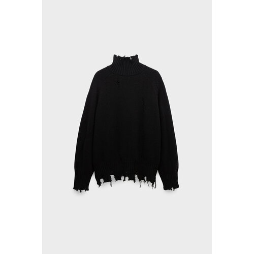 Свитер Alpe Cashmere, кашемир, длинный рукав, оверсайз, размер 40, черный