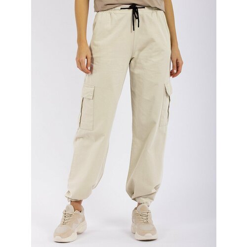 Джоггеры джоггеры  Blue Hill Jeans, размер 38, бежевый