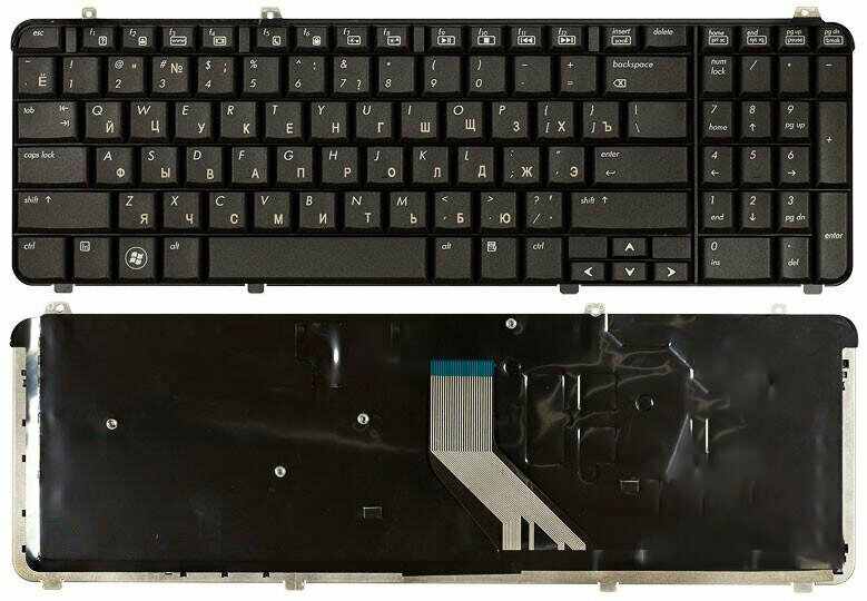 Клавиатура для ноутбука HP Pavilion DV6-1000 DV6-2000 матовая черная