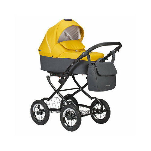 Коляска CHARLOTTE Sity 2в1 (Indigo) (Cs 08 (т. серый+желтый)) СН