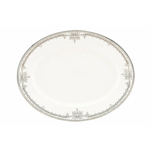 Блюдо овальное Lenox Королевский жемчуг 33 см белое