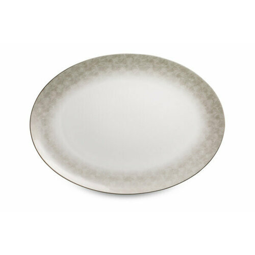 Блюдо овальное Narumi Лабиринт 38 см, фарфор костяной