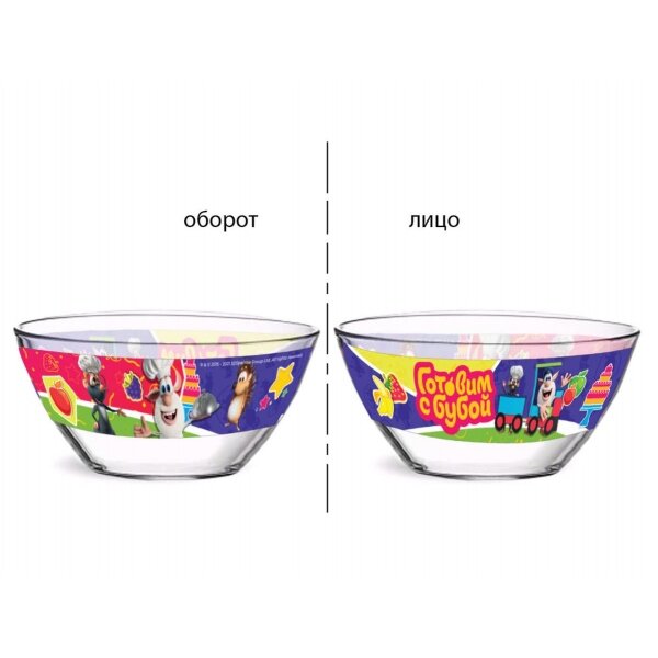 фото Салатник для детей, буба 13 см, стекло Умка