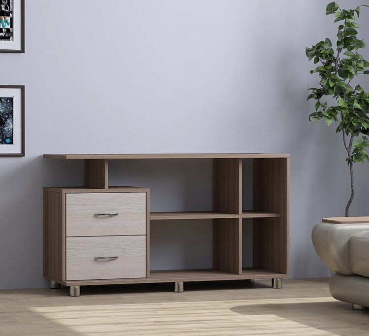 ТВ тумба Мебелинк 900-06 Ясень Шимо 120*50*45