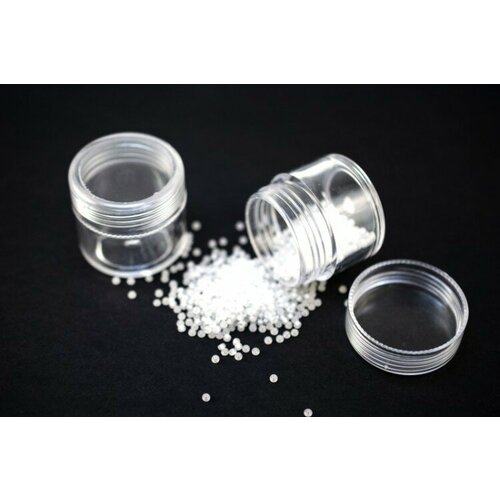 Контейнер для бисера и бусин, диаметр 37мм, высота 32мм, пластиковый, 1005-045, 1шт