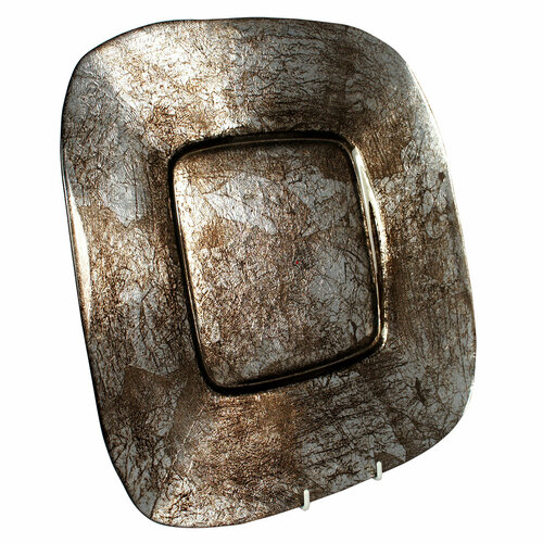 Блюдо квадратное большое Silver CIVE (серебро) 37х37 см
