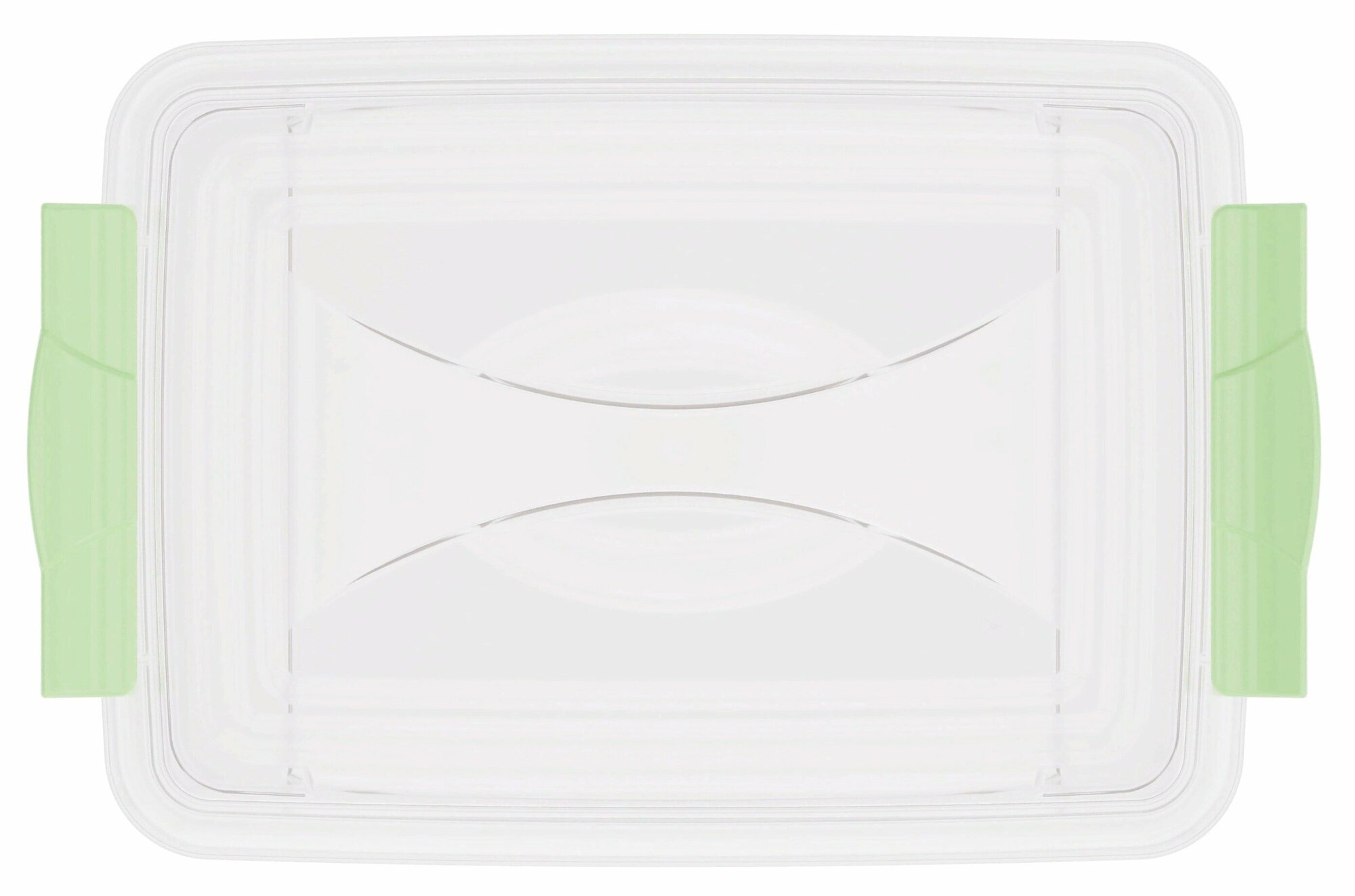 Контейнер для хранения Альтернатива М421 прямоугольный с крышкой и ручками полипропилен прозрачный 230х165х110мм, 2.5л / органайзер для вещей - фотография № 3