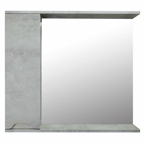 Зеркало-шкаф Loranto Florena 80 800х135х600 левый, светлый бетон (CS00086988)