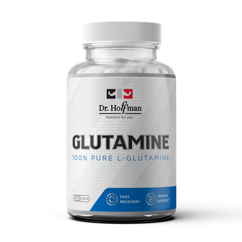 фото Dr.hoffman glutamine 3520 mg 120 capsules, глютамин, аминокислота глутамин 3520 мг, l-глютамин, 120 капсул dr. hoffman