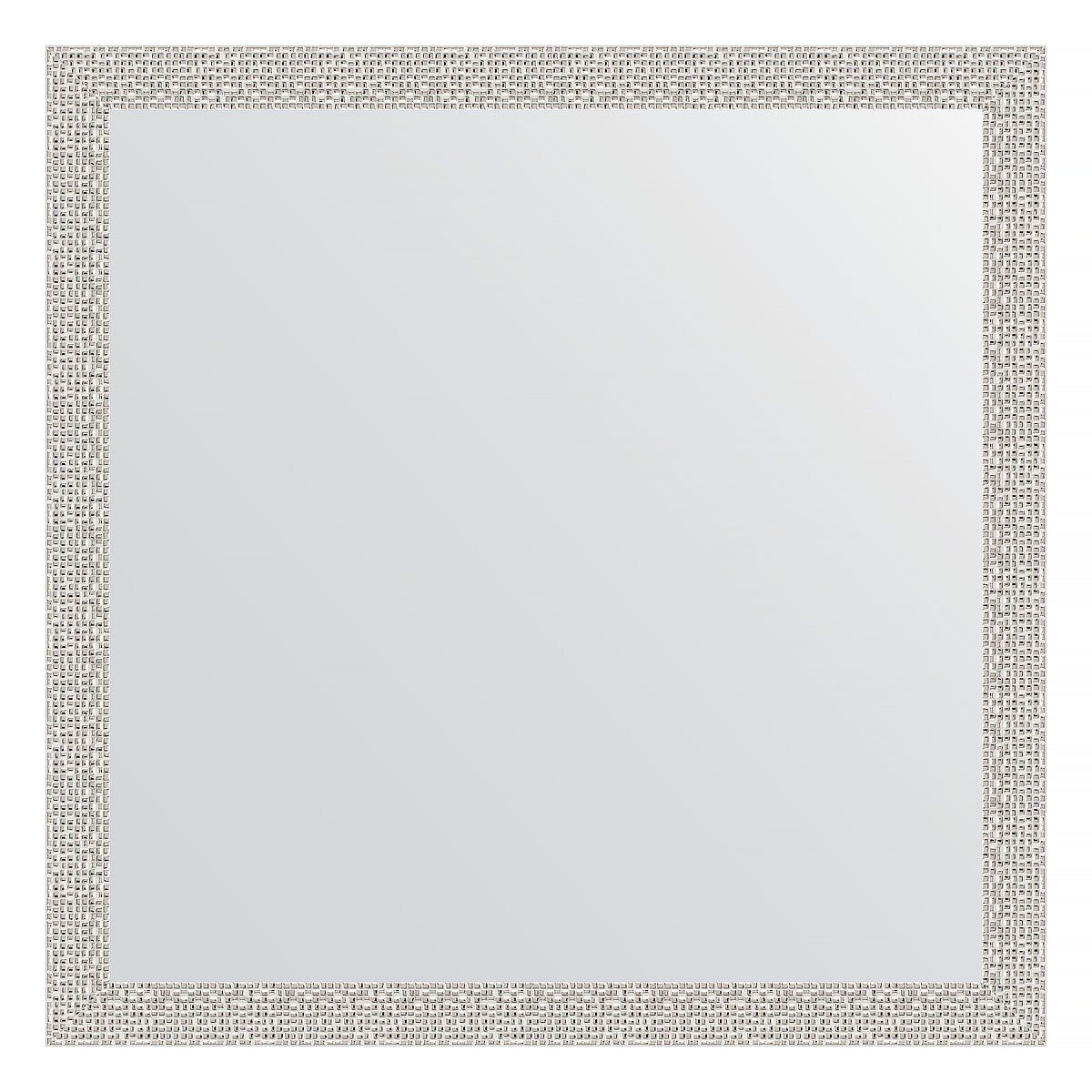 Зеркало настенное EVOFORM в багетной раме мозаика хром, 71х71 см, для гостиной, прихожей, кабинета, спальни и ванной комнаты, BY 3228