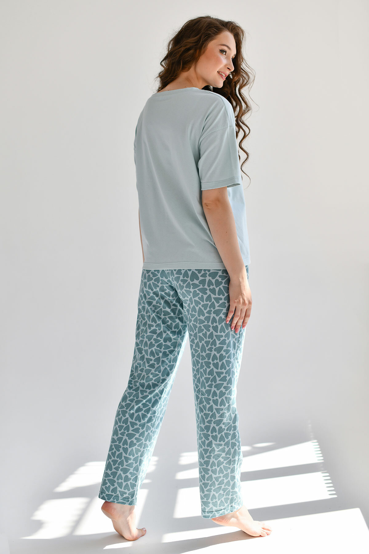Пижама Оптима Трикотаж, размер 50, зеленый - фотография № 4