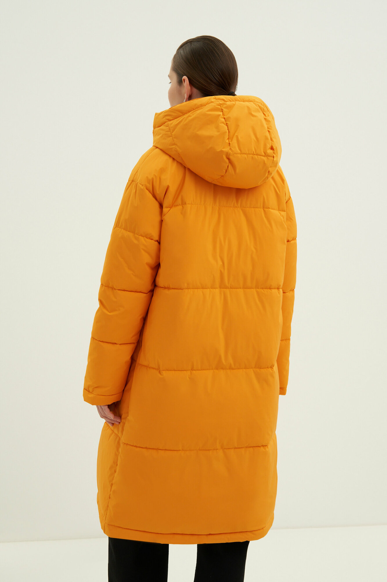 Куртка FINN FLARE Стеганое утепленное пальто oversize силуэта, размер L, оранжевый — фото 1