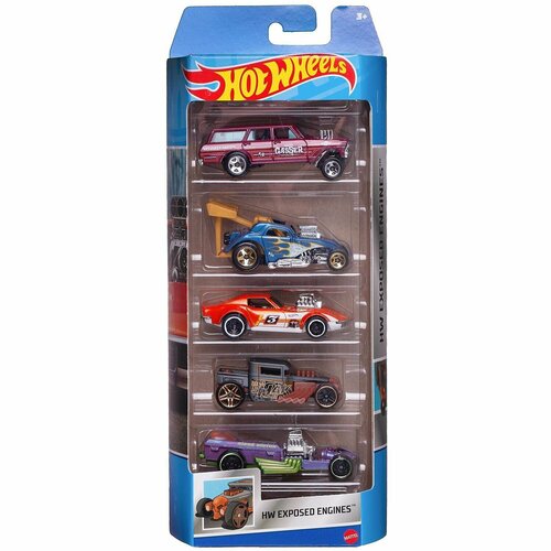 Набор машинок Hot wheels Подарочный набор из 5 машинок №17 - Mattel [1806/17] hot wheels batplane 56 250 batman бэтмен series 1 5 mattel ghb43 2020