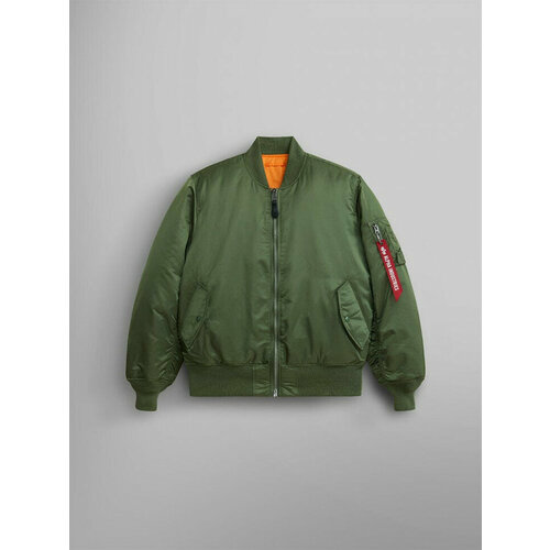 фото Бомбер alpha industries, размер m/l, зеленый