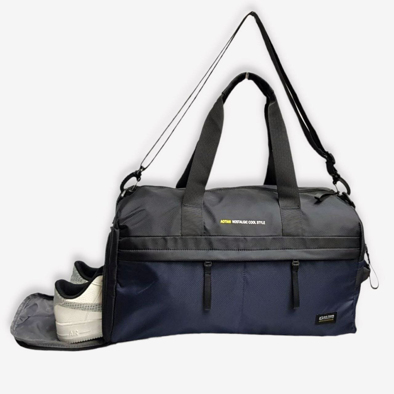 Спортивная сумка; дорожная сумка; ручная кладь; 3062 синяя - фотография № 12