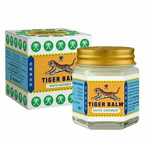 Белый Тигровый бальзам Tiger balm 19,5 гр