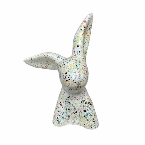 Статуэтка «Белый кролик с ушком»№1