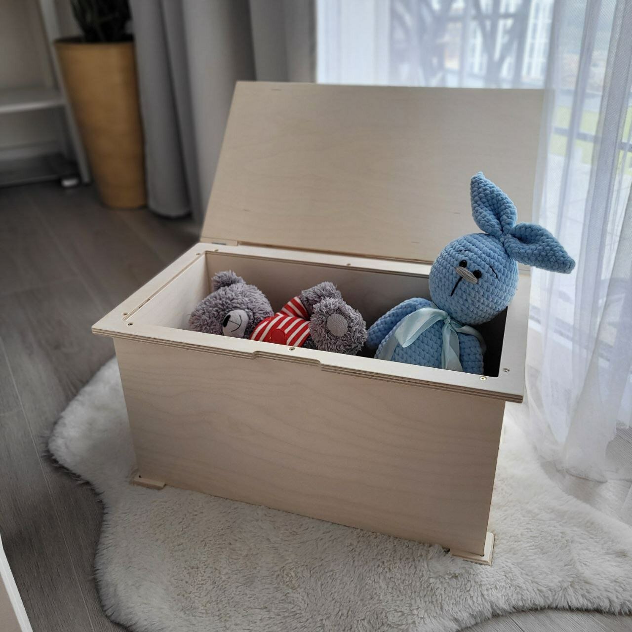 Cундук деревянный ящик для хранения вещей детский - фотография № 4