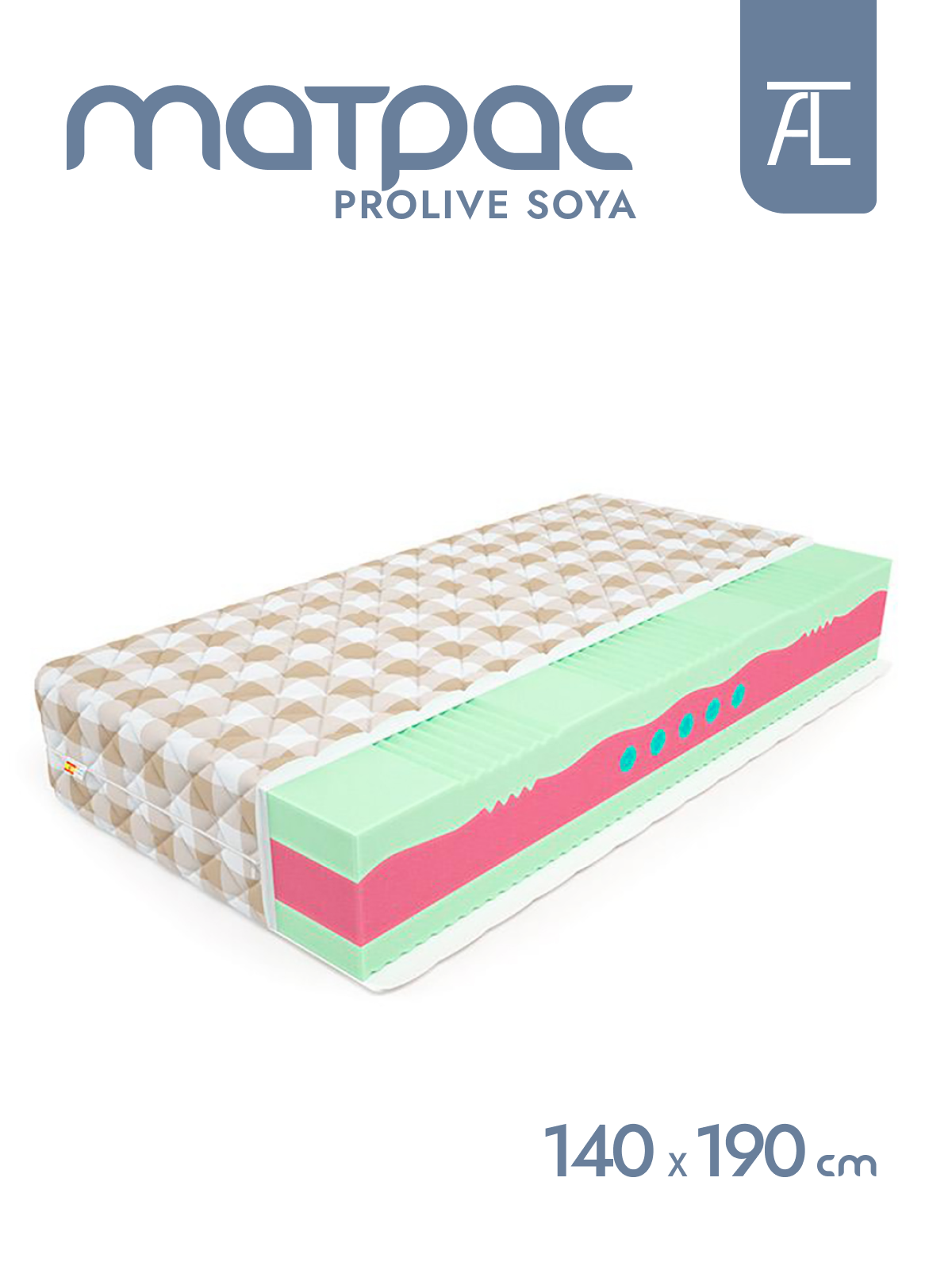 Матрас ProLive Soya BioLife Mr.Mattress, 140х190 см