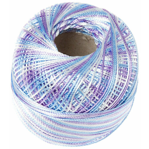 Пряжа YarnArt Tulip 50г, 250м (ЯрнАрт Тулип) 100% микрофибра, цвет 449 бело-сиренево-голубой, 1шт