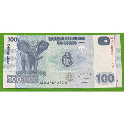 Банкнота Конго 100 франков 2013 год UNC