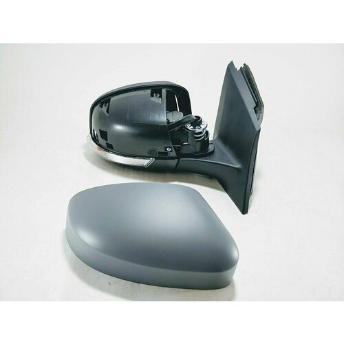 Зеркало боковое на Ford Focus (Форд Фокус) с 2011, 2012, 2013, 2014г. левое, электрическое с подогревом, грунт, указатель поворота (aspherical)-