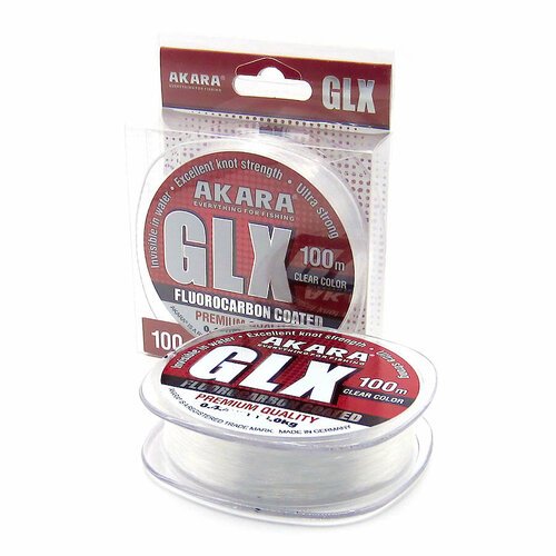 фото Леска akara glx fluo coated clear 100м 0.20мм 4.35кг