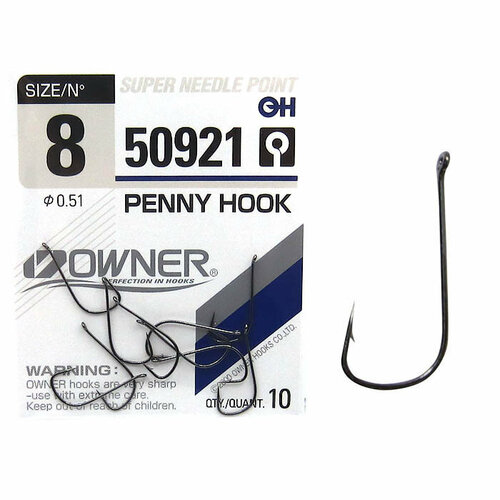 фото Крючки owner 50921 penny hook №8 (10шт)