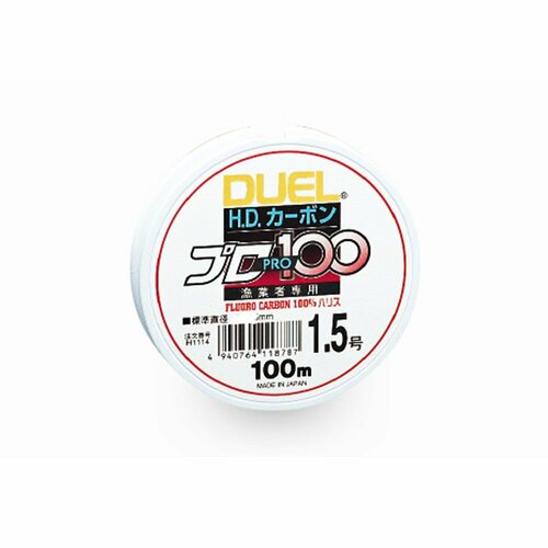 Duel/Yo-zuri, Монолеска HD Carbon Pro 100S Fluoro 100%, 100м, 0.435мм, 7.0, 11.5кг, арт. H1201