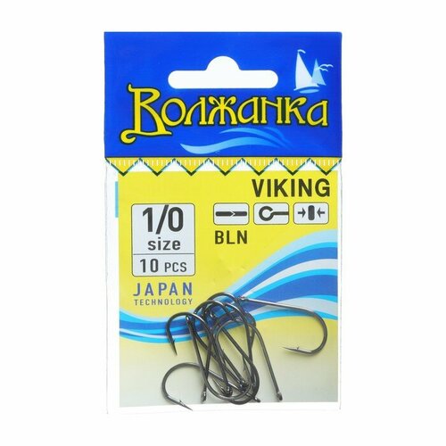 фото Крючки "волжанка" viking № 1/0, 10 шт volzhanka
