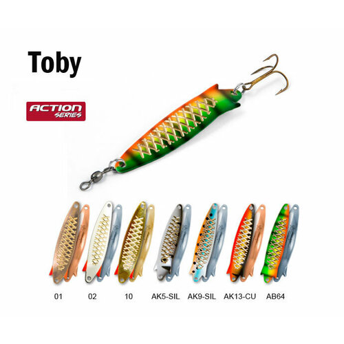 фото Блесна колебалка akara action series toby 75 26гр. 13/14oz. 02