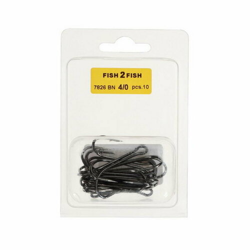 фото Крючок двойной fish 2 fish 7826, цвет bn, № 4/0, 10 шт. fish2fish