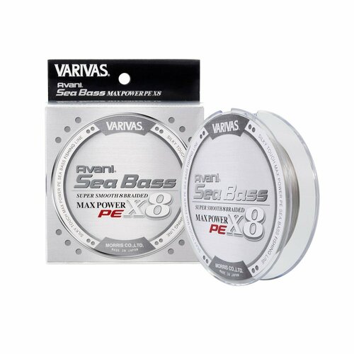 Шнур Varivas Avani Seabass Max Power X8 s.gray 150м PE 0.8