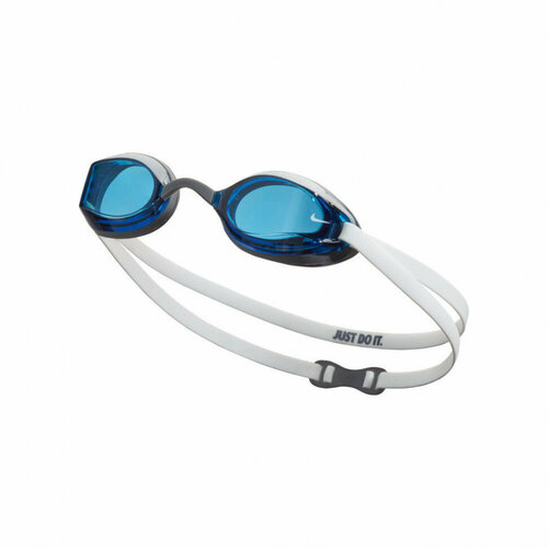 Очки для плавания NIKE Legacy, голубые линзы, FINA, серая оправа