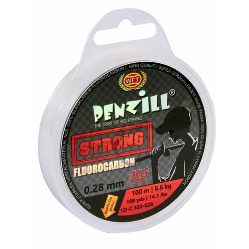 фото Леска монофильная wft penzill fluorocarbon strong 100/028