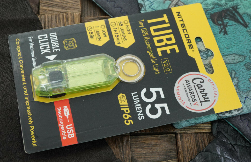 фото Фонарь-брелок Nitecore Tube V2.0 Olive З/У USB
