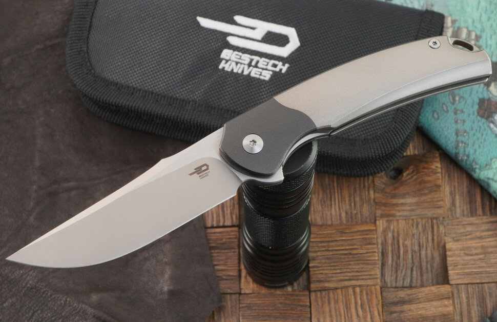 Складной нож Bestech Knives Supernova, сталь Bohler M390, рукоять серый титан
